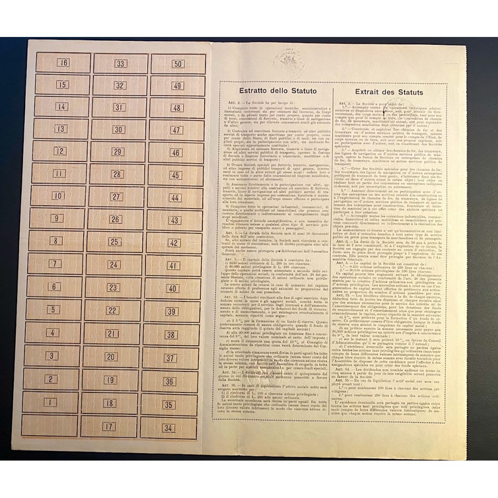 1926 - SOCIETA' PER LE FERROVIE NAPOLETANE 1...