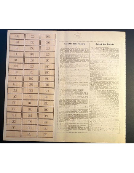 1926 - SOCIETA' PER LE FERROVIE NAPOLETANE 1 AZIONE PRIVILEGIATA - NAPOLI