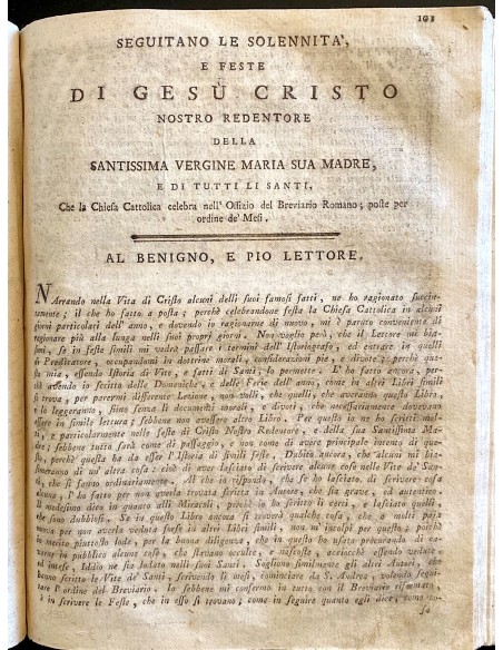 n. 2 Libri rilegati 1) La vita di Gesù Cristo 2) Solennità e feste di Gesù Cristo del '700
