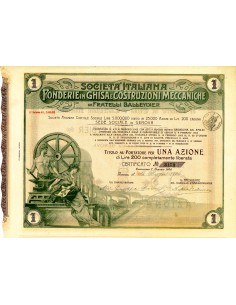1904 - ITALIANA FONDERIA IN GHISA E COSTRUZIONI...