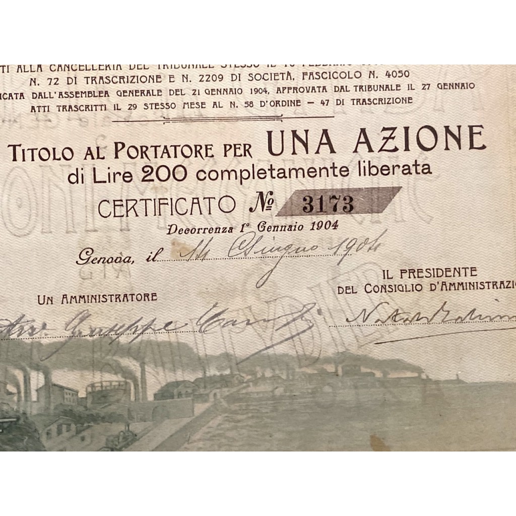 1904 - ITALIANA FONDERIA IN GHISA E COSTRUZIONI...