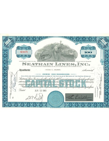 1961 - SEATRAIN LINES, INC. 100 AZIONI