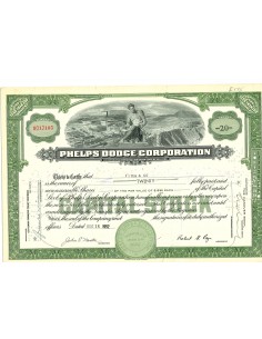 1952 - PHELPS DODGE CORPORATION - 20 AZIONI