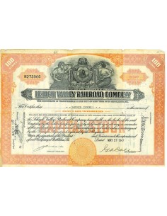 1947 - LEHIGH VALLEY RAILROAD COMPANY - 100 AZIONI