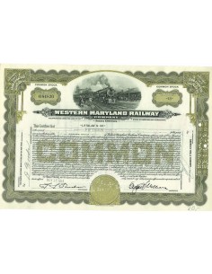 1954 - WESTERN MARYLAND RAILWAY COMPANY - 15 SHARES
