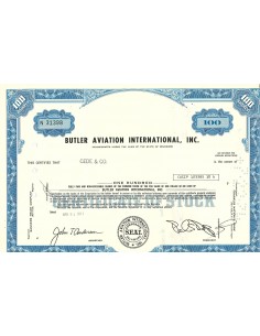 1971 - BUTLER AVIATION INTERNATIONAL, INC. - 100 AZIONI