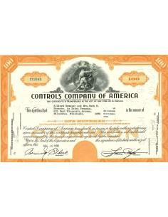 1959 - CONTROLS COMPANY OF AMERICA - 100 AZIONI