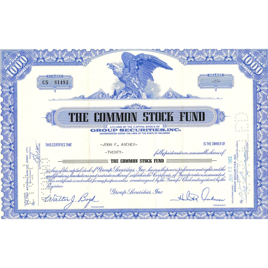 1962 - THE COMMON STOCK FUND