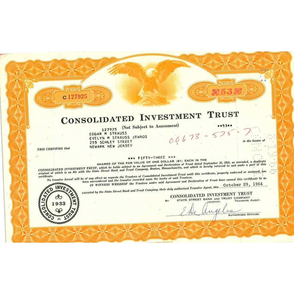 1964 - CONSOLIDATED INVESTMENT TRUST