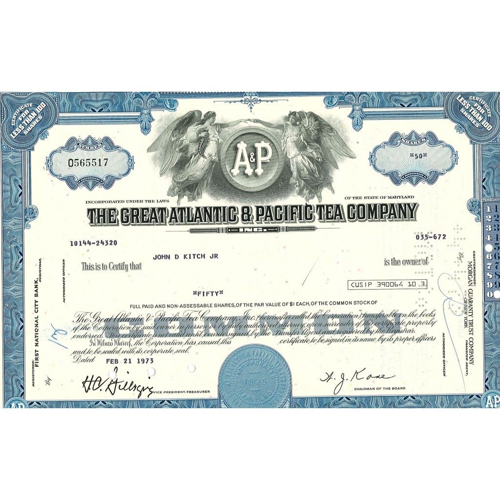 1973 - THE GREAT ATLANTIC & PACIFIC TEA COMPANY
