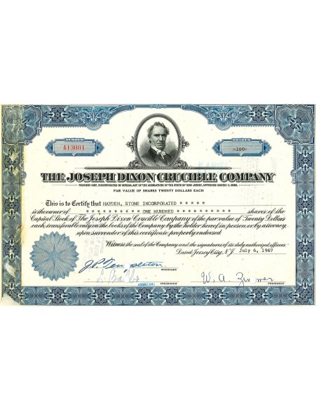 1967 - THE JOSEPH DIXON CRUCIBLE COMPANY