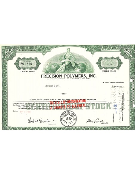 1970 - PRECISION POLYMERS, INC.