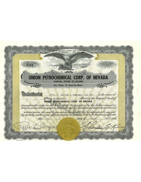 1968 - UNION PETROCHEMICAL CORP. OF NEVADA