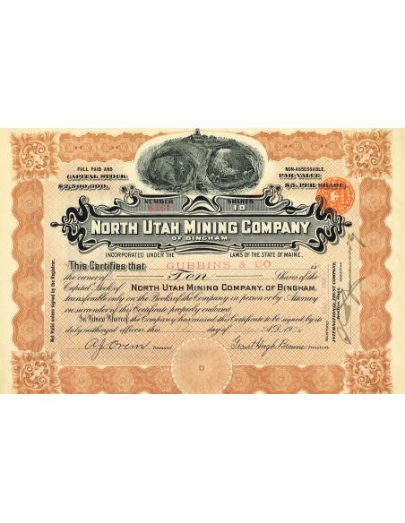 1906 - NORTH UTAH MINING COMPANY