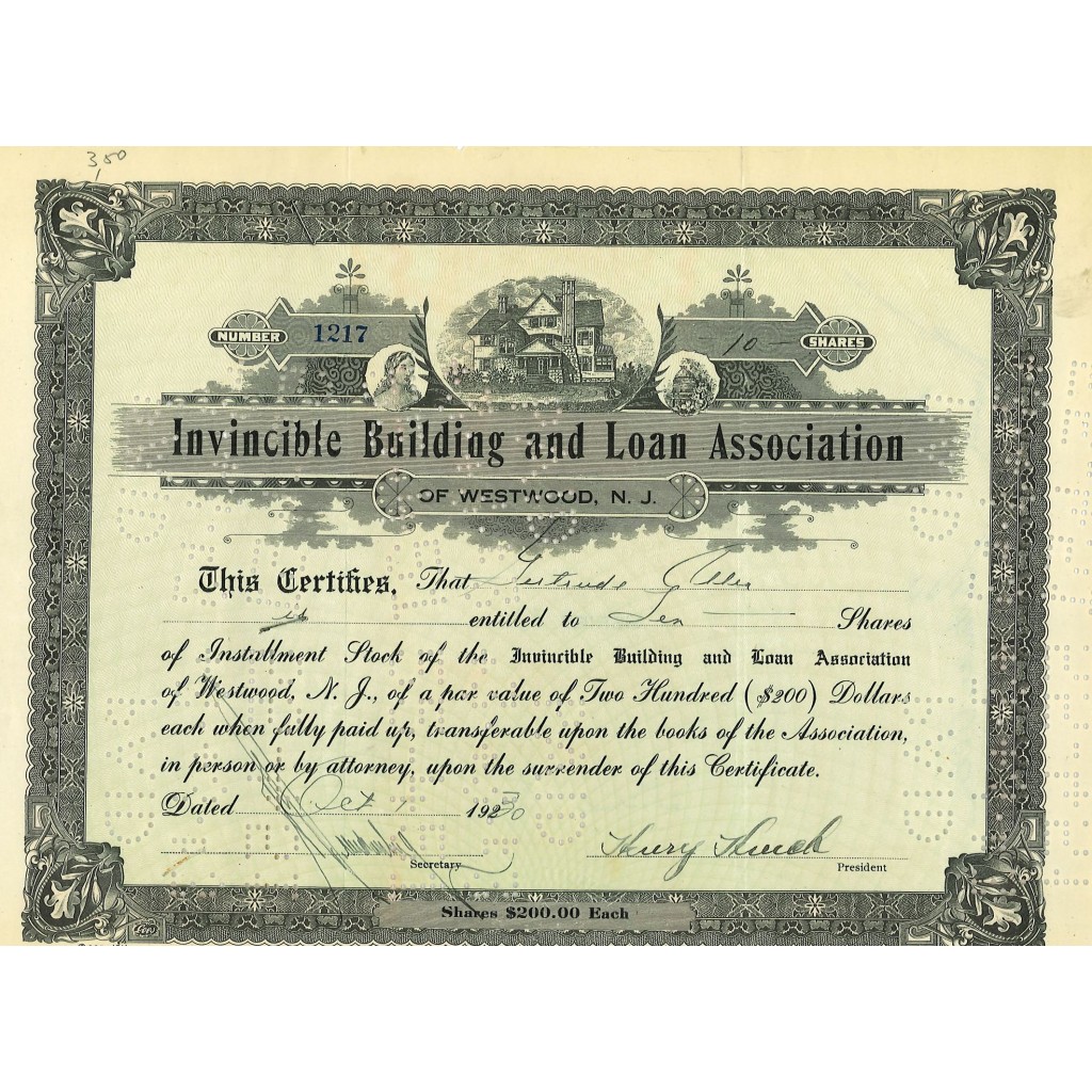 1930 - INVINCIBLE BUILDING AND LOAN ASSOCIATION