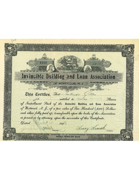 1930 - INVINCIBLE BUILDING AND LOAN ASSOCIATION