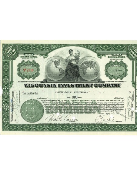 1931 - WISCONSIN INVESTMENT COMPANY
