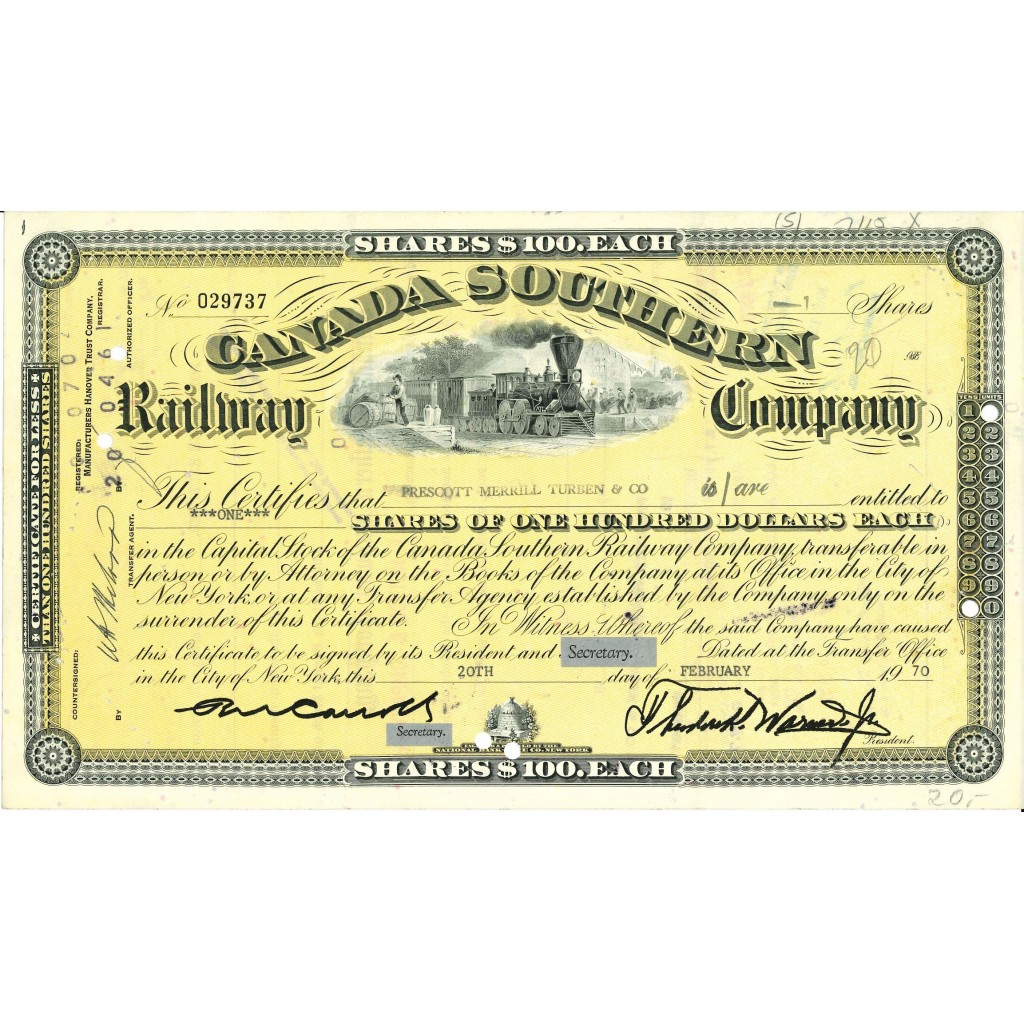 1970 - CANADA SOUTHERN RAILWAY COMPANY