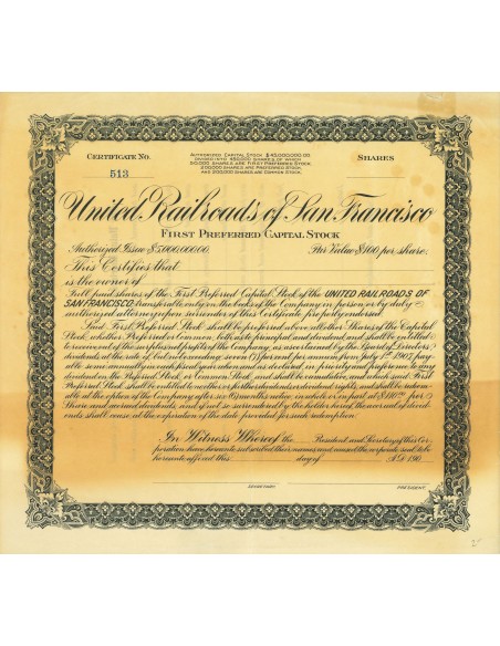 1900 - UNITED RAILROADS OF SAN FRANCISCO