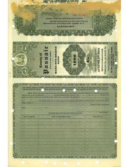 1927 - COUNTY OF PASSAIC (GRIGIO)