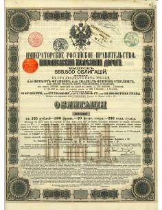 1869 - GOUVERNEMENT IMPERIAL DE RUSSIE - CHEMIN DE FER...