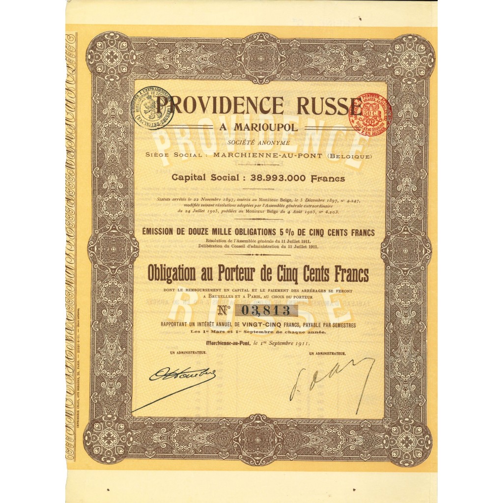 1911 - PROVIDENCE RUSSE A MARIOUPOL