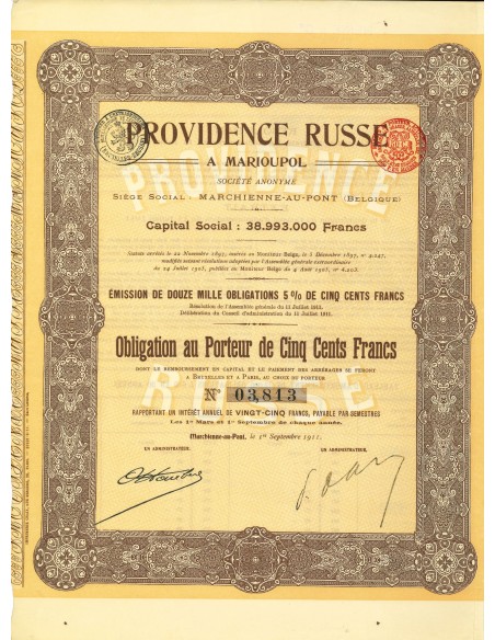 1911 - PROVIDENCE RUSSE A MARIOUPOL