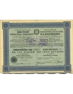 1907 - INDUSTRIE HOUILLERE DE LA RUSSIE MERIDIONALE SOC....