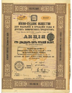 1897 - SUD-RUSSE POUR LA FABRICATION ET LA VENTE DE LA...