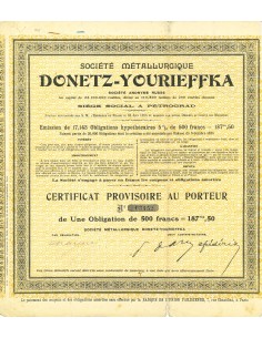 1895 - METALLURGIQUE DONETZ-YOURIEFFKA SOC.