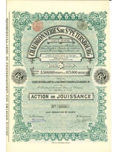 1898 - CHAUDRONNERIES DE S. PETERSBOURG (AZIONE DI...