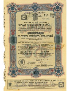1901 - QUATRIEME EMPRUNT DE LA VILLE DE ST. PETERSBOURG,...