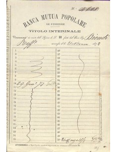 BANCA MUTUA POPOLARE DI FIRENZE - UNA AZIONE 1872