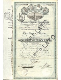 PICCOLO CREDITO ROMAGNOLO - UNA AZIONE BOLOGNA 189