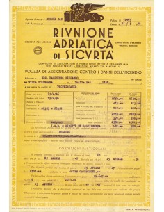 1946 - RAS RIUNIONE ADRIATICA DI SICURTA' - INCENDIO -...