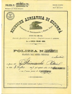 1897 - RAS RIUNIONE ADRIATICA DI SICURTA' - INCENDIO -...