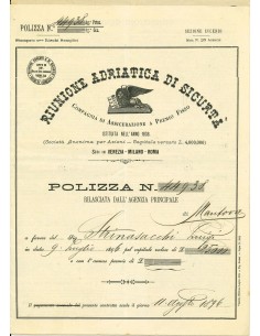 1896 - RAS RIUNIONE ADRIATICA DI SICURTA' - INCENDIO -...