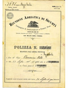1886 - RAS RIUNIONE ADRIATICA DI SICURTA' - INCENDIO -...