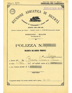 1918 - RAS RIUNIONE ADRIATICA DI SICURTA' - INCENDIO -...
