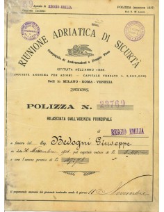1901 - RAS RIUNIONE ADRIATICA DI SICURTA' - INCENDIO -...