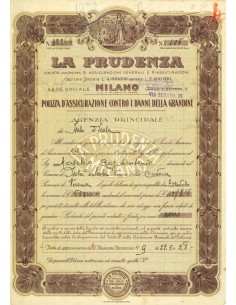 1928 - LA PRUDENZA - GRANDINE - ISOLA DELLA SCALA