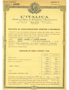 1958 - L'ITALICA SOCIETA' PER AZIONI DI ASSICURAZIONI E...
