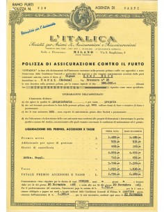 1958 - L'ITALICA SOCIETA' PER AZIONI DI ASSICURAZIONI E...