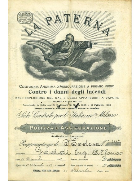 1912 - LA PATERNA - INCENDIO - MODENA