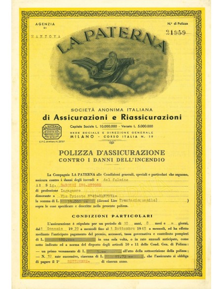 1939 - LA PATERNA - INCENDIO - MANTOVA