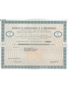 BANCO S. GEMINIANO E SAN PROPSERO AZIONI 1976