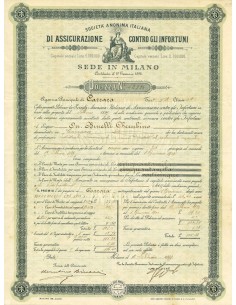 1899 - ANONIMA ITALIANA DI ASSICURAZIONE CONTRO GLI...