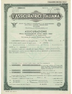 1949 - L'ASSICURATRICE ITALIANA - RESPONSABILITA' CIVILE...