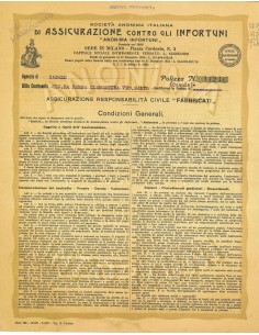 1930 - ITALIANA DI ASSICURAZIONE CONTRO GLI INFORTUNI...