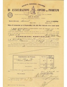 1905 - ITALIANA DI ASSICURAZIONE CONTRO GLI INFORTUNI S....